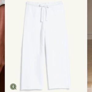 Frank and Eileen Women's White Catherine Cropped Sweatpants